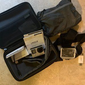 Go Pro Hero 4 Silver with Case + Waterproof Housing